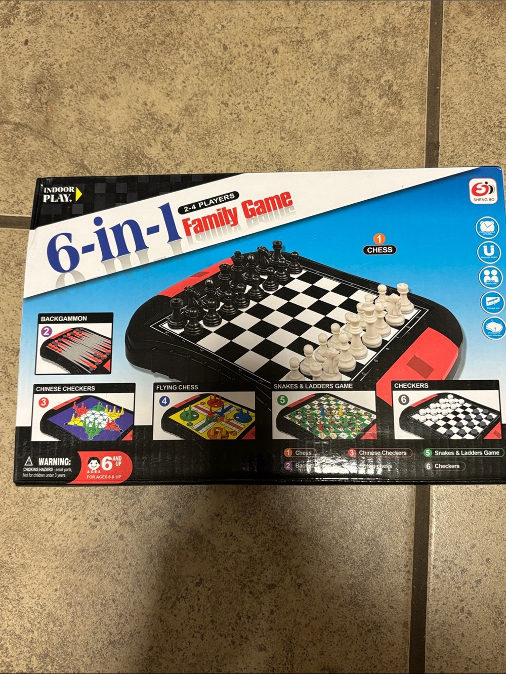 6 in 1 Family Travel Magnetic Game Set